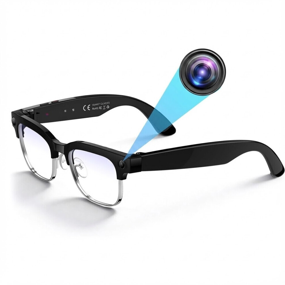 Smart Glasses Ai Translation With Camera And Photochromic Lenses(Black) Black 6083684976575