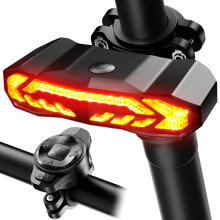Slim fietsachterlicht met richtingaanwijzers en remlicht, antidiefstal fietsalarm met afstandsbediening, fietsclaxon met USB-C oplaadfunctie