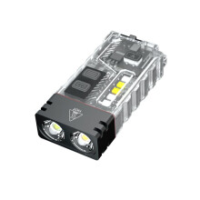 Kleine, leistungsstarke Taschenlampe mit Feuerzeugfunktion und Alarm, Magnetclip, superhelle 1000 Lumen, wiederaufladbare LED-Taschenlampe m