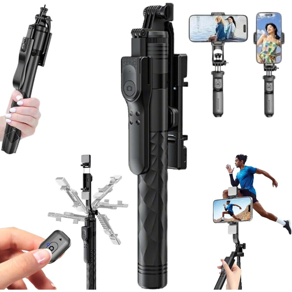 Gimbal Stabilizer - Smart Ai Facial Recognition Phone Tripod 360, Phone Gimbal Stabilizer (Black) Black 6083684977008