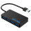 Hub USB 3.0 a 4 porte, nero, adattatore dati multiporta da 5 Gbps per laptop, PC e computer desktop (nero) 1
