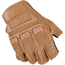 Outdoor halfvingerige sporthandschoenen, multifunctioneel voor vissen, fietsen en gewichtheffen, unisex ontwerp (bruin)