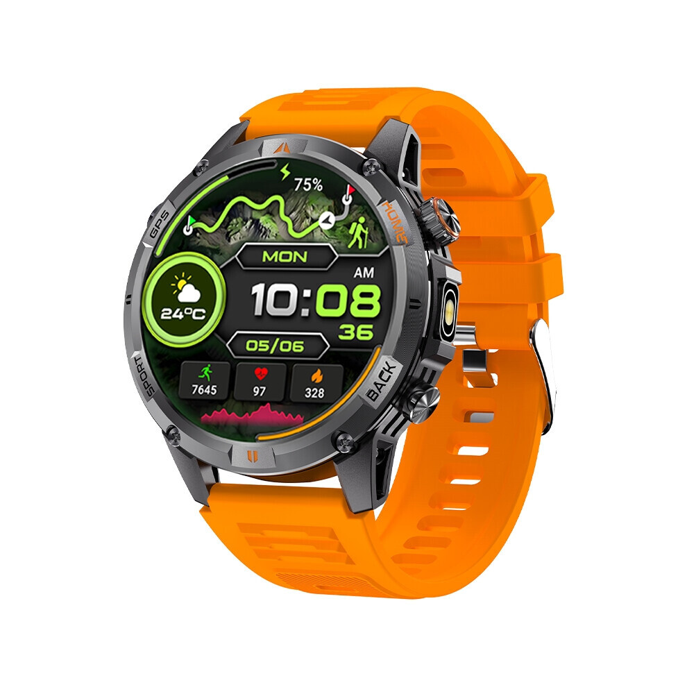 Yk15 Gps Smartwatch 1.46" Ips Bluetooth Call Fitness Tracker Ip68(Orange) Orange 6083684978883