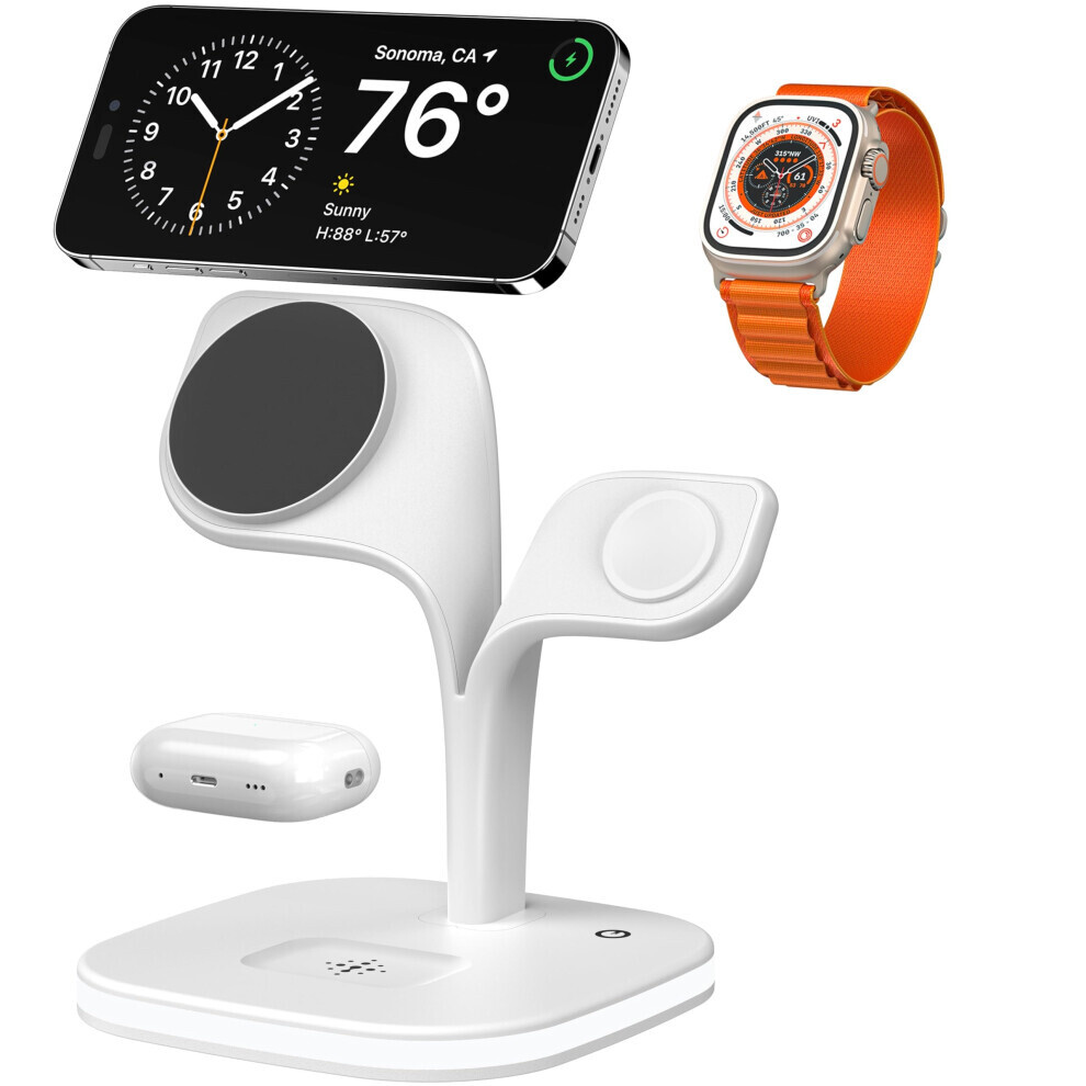 5-In-1 Magsafe Wireless Charger For Iphone, Apple Watch, Airpods With Night Light 6083684977411