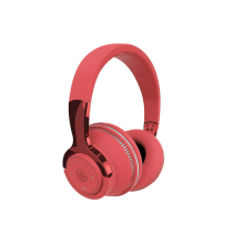 Bluetooth Headphones Over Ear, LED Light Up Wireless Headphones Over Ear Hi-Fi Stereo Foldable Wired Headphones with Microphone Compatible(Red)