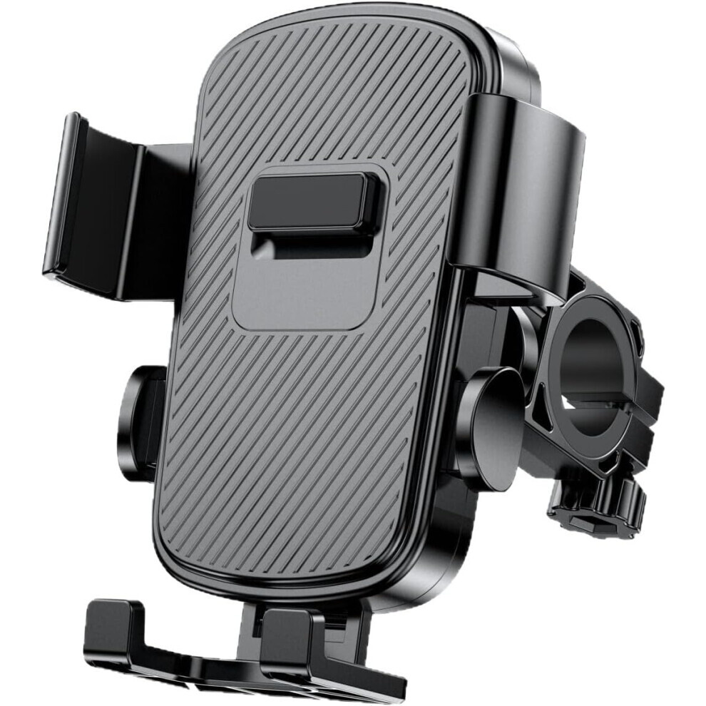 360 Rotation Bike Phone Mount Holder, Handlebar Mounting, Compatible With Most Smartphones(Black) Black 6083684979279