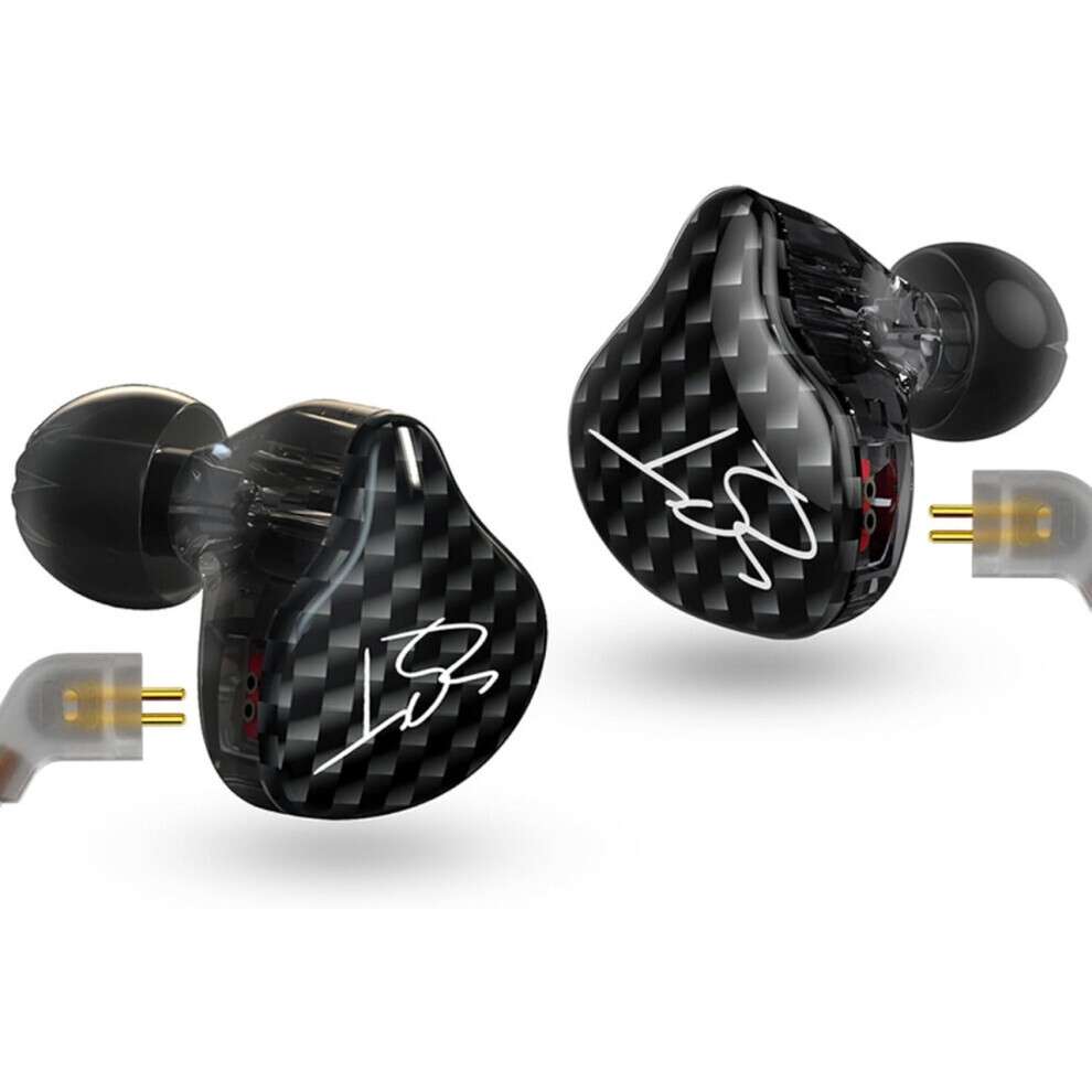 Zst Hybrid Driver Hifi In-Ear Earphones, 1Ba+1Dd Wired Earbuds, Colorful, No Mic (Black) Black 6083684978586