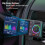 Bluetooth FM Transmitter for Car, Wireless Car Bluetooth V5.0 Adapter with Screen, Hands-Free Call(Black) 2