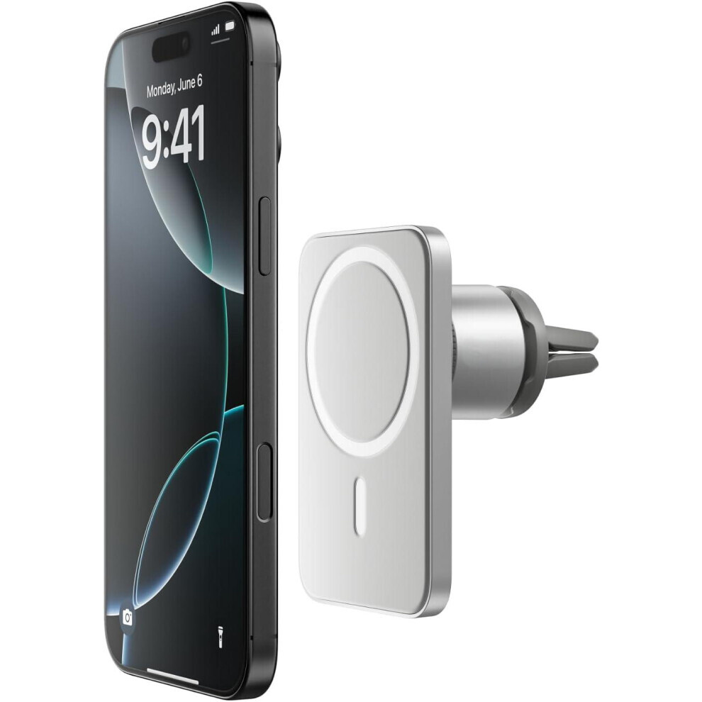 Magsafe Vent Mount Pro Magsafe Iphone Mount For Car - (White) Silver/White 6083684976148