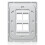 Ubiquiti Keystone Wall Plate Paintable Vertical 4-Port 4-Pack 5