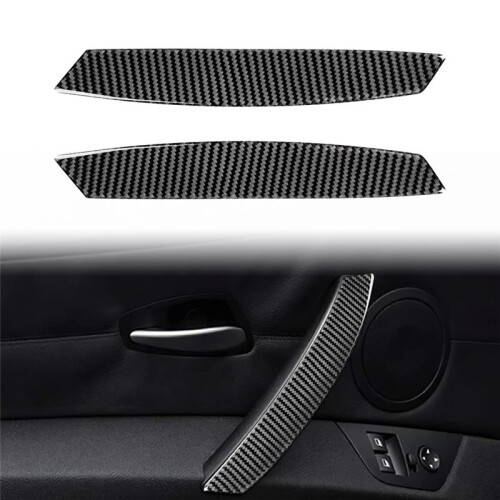 Inner Door Pull Handle Panel Cover Trim for  Z4 E85 E86 2002-2008 Carbon Fiber Interior Accessories 1