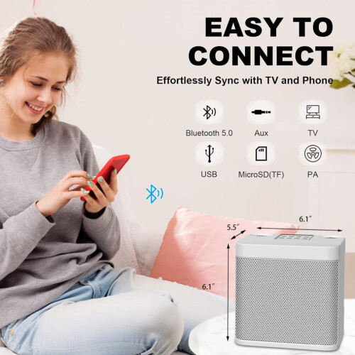 Macchina karaoke portatile Bluetooth con 2 microfoni e suono HD 1