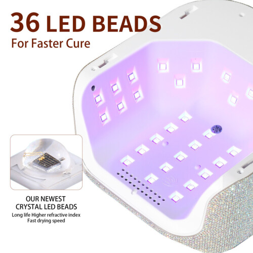 Επαγγελματική λάμπα νυχιών UV Light, στεγνωτήρας νυχιών 4 χρονοδιακόπτες - λευκό 2