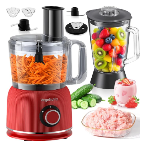 1500W Food Processor and Blender Combo, 2.5L