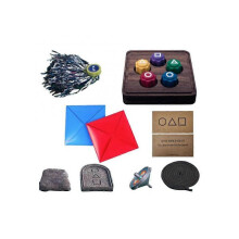 Set de jeux traditionnels coréens Squid Game 2 - Ddakji, Billes et défis emblématiques pour fêtes et réunions familiales