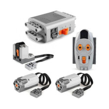 5pcs Power Function Motorized Blocks Power Kit 2 Medium Motors,1 Battery Box,1 IR Remote Control,1