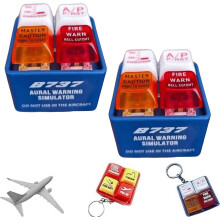 (Blue_2pcs, color_name) Klíčenka s varovným zvukem pro piloty, bezpečnostní tlačítko do kokpitu, letecký simulátor