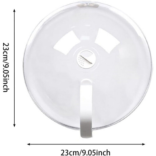 (Silver*2, -) Wiederverwendbare Mikrowellenabdeckung, 23 cm, transparent, mit Griff (Silber) 2