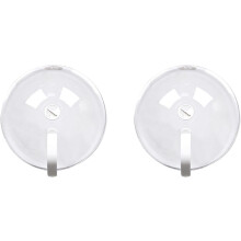 (Silver_2pcs, -) 23cm mikroaaltosuoja, höyryaukoilla, rasvan kestävä, läpinäkyvä, estää roiskeet, Pidä keittiö puhtaana