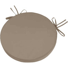(Grey, -) Pyöreä ulkotyyny, 35x35cm, vedenpitävä istuinpehmuste, säädettävät siteet, kahvila tuoleille, Mukava istua