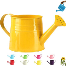 (Yellow, -) 1L metallinen kastelukannu, tinalautanen, sisäkasveille, tukeva vintage suihkupullo pitkällä nokalla, Laadukas