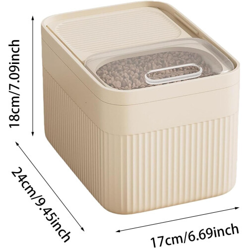 (Clear, -) Contenitore ermetico cibo cane 10 libbre, trasparente, anche per riso 1