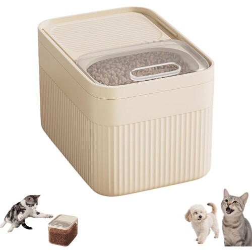 (White, -) Contenitore ermetico cibo cane 10 libbre, trasparente, anche per riso