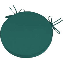 (Green, -) Pyöreä ulkotyyny, 35x35cm, vedenpitävä istuinpehmuste, säädettävät siteet, kahvila tuoleille, Mukava istua