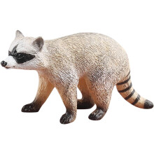 (Gray, -) Realistische Waschbär Figur, 7,5 cm Plastik, niedliche Tier Deko für Schreibtisch & Garten (Grau)