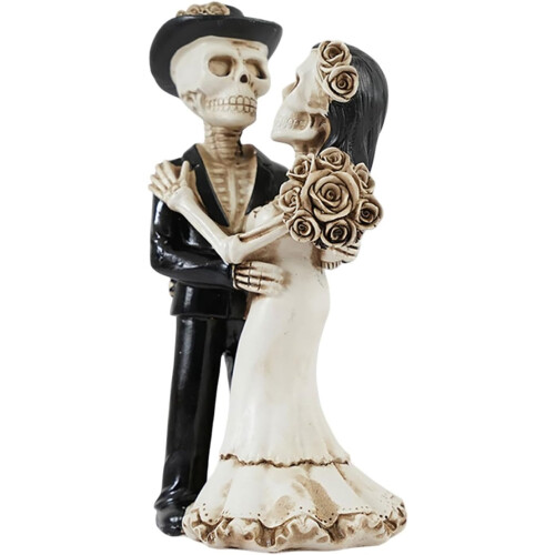 (Black a, -) Φιγούρα Σκελετός Νύφη & Γαμπρός, Gothic, Handmade, Ιδανική για Διακόσμηση