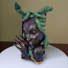 (Green, -) 3D Horror Monster Buchstützen, 15 cm lebensechte Resin Deko, gruselige Kreatur für Bücherregal (Braun_B)