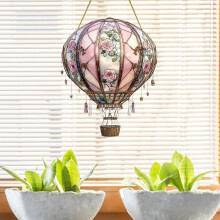 (A, -) Heißluftballon Sonnenfänger, Acryl hängende Deko, wasserdicht, für Garten & Terrasse (D)