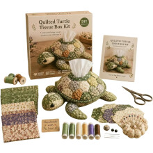 (Turtle, -) Zeedieren DIY tissue doos kit, patchwork naaiset - ster voor badkamer en kantoor