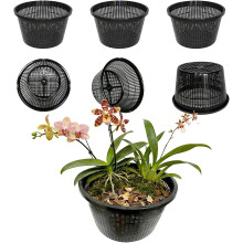(Black, -) 5 Cestelli piante acquatiche 8.5", idroponica, interno esterno giardino