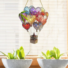 (B, -) Heißluftballon Sonnenfänger, Acryl hängende Deko, wasserdicht, für Garten & Terrasse (D)