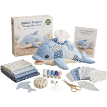(Dolphin, -) Zeedieren DIY tissue doos kit, patchwork naaiset - ster voor badkamer en kantoor