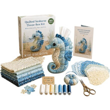 (Seahorse, -) Zeedieren DIY tissue doos kit, patchwork naaiset - ster voor badkamer en kantoor