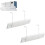 (White_2pcs, -) Deflector ajustable para aire acondicionado, extensible. 1