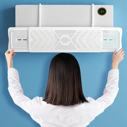 (White, -) Deflector ajustable para aire acondicionado, extensible. 2