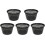 (Black, -) 5 Cestelli piante acquatiche 8.5", idroponica, interno esterno giardino 8