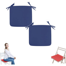 (Navy, -) 2kpl neliö puutarhatuolinpehmuste, 40x40cm, pehmeä, ulkokäyttöön, Patio ja ruokailu