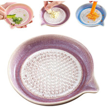 (Purple, -) Keramik Knoblauchreibplatte, Ingwer Reibe & Knoblauchpresse, multifunktional (Lila)