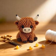 (Yak, -) Pieni 3D-helmieläin DIY-setti, DIY-helmikirjontasetti 7 mallilla