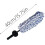(Black+Blue, -) Cepillo de ruedas de microfibra con mango largo, para coche 2