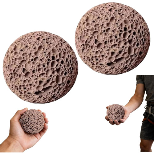 (Brown, 1.18 Inch) 2 Μπάλες Πάχους Χεριού, Γυμναστικής, Μήνας, Ιδανική για Rock Climbing