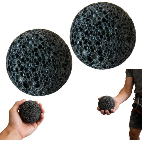 (Black, 1.97 Inch) 2 Μπάλες Πάχους Χεριού, Γυμναστικής, Μήνας, Ιδανική για Rock Climbing