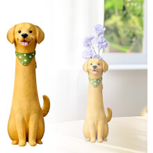 (Yellow, -) Vaso cane stravagante fatto a mano, 7.5 pollici, decorazione boho
