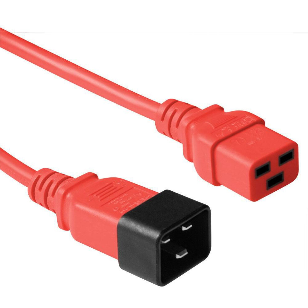Microconnect Power Cable C20- To C19 3M Red 5715063104439