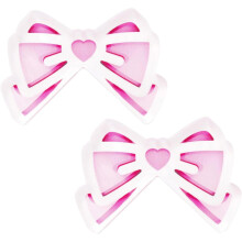 (Pink, -) 2 buc arcuri decor monitor calculator, 3D lemn, accesorii birou, drăguț