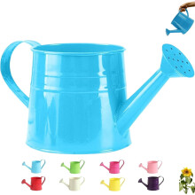 (Blue, -) 1L metallinen kastelukannu, tinalautanen, sisäkasveille, tukeva vintage suihkupullo pitkällä nokalla, Laadukas